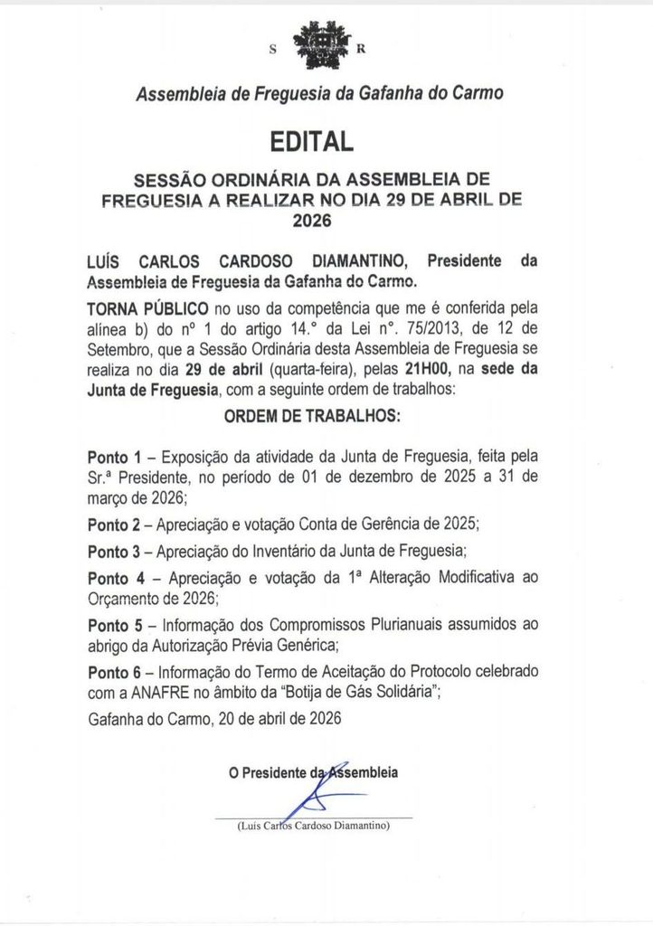 edital 20 abril 2026